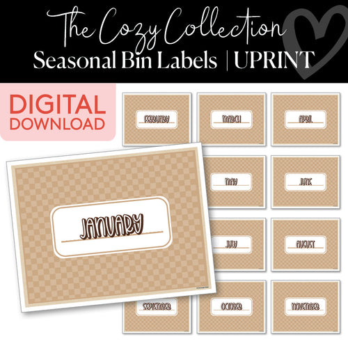 The Cozy Collection Seasonal Bin Labels 