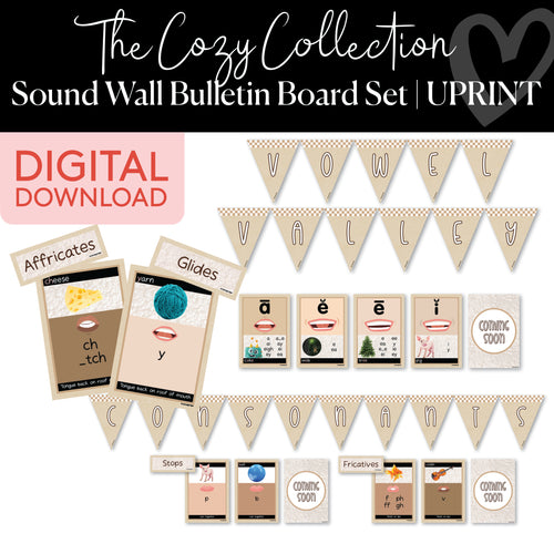 The Cozy Collection Sound Wall Bulletin Board Set UPRINT 