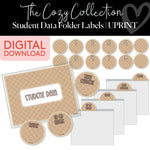 The Cozy Collection Printable student data folder labels 