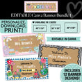 Load image into Gallery viewer, Personalized Editable Canva Kraft Style Banner Bundle 1
