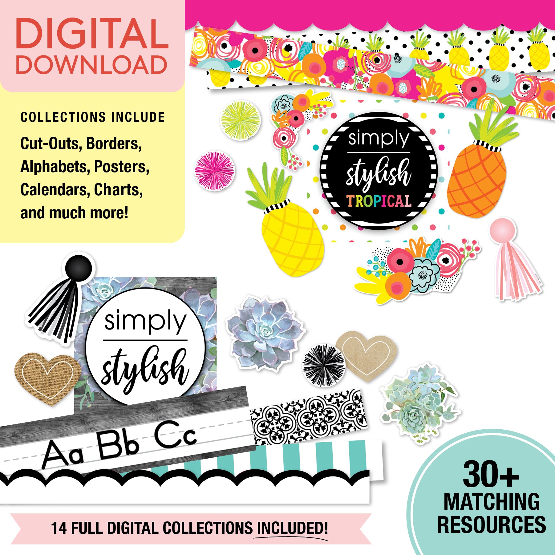 Schoolgirl Style x Carson Dellosa Vintage Classroom Decor Printable Mega Bundle