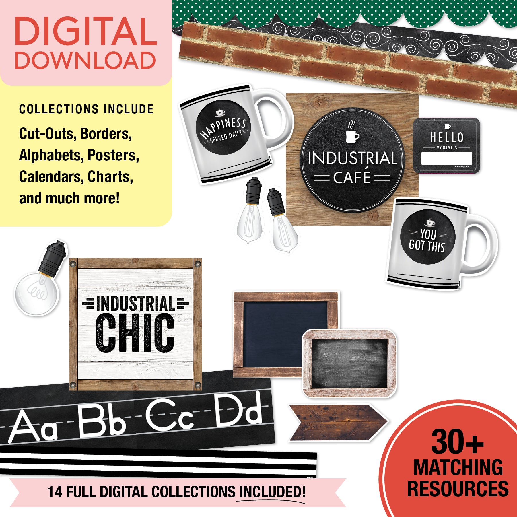 Schoolgirl Style x Carson Dellosa Vintage Classroom Decor Printable Mega Bundle
