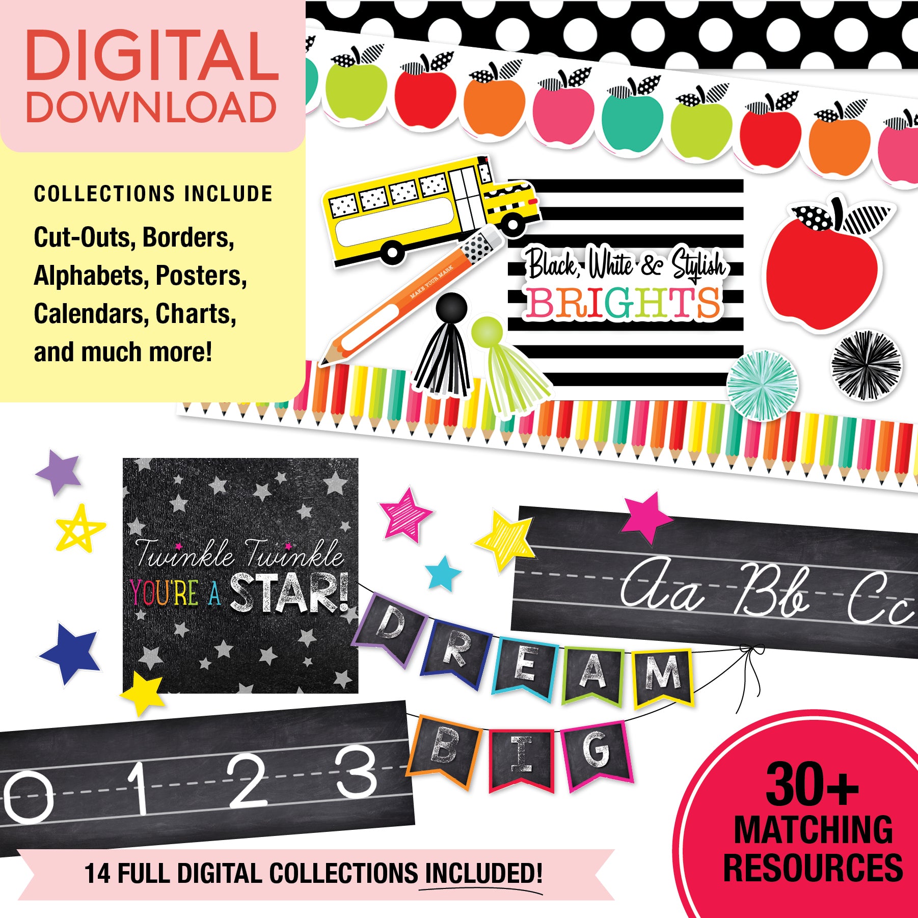 Schoolgirl Style x Carson Dellosa Vintage Classroom Decor Printable Mega Bundle