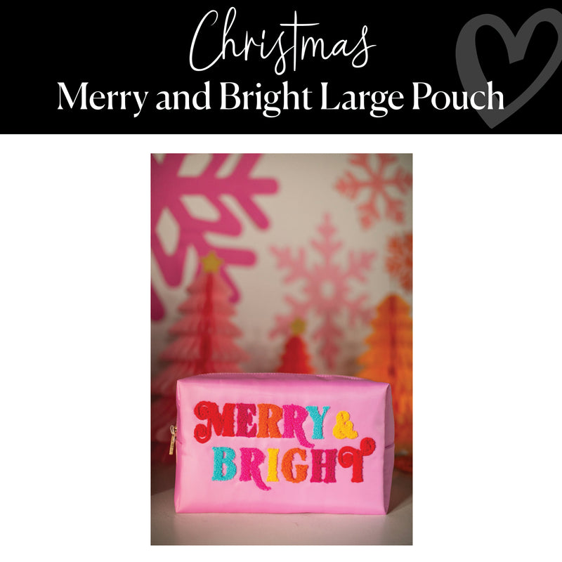 Merry and Bright Large Pouch | Christmas Accessories | Schoolgirl Style