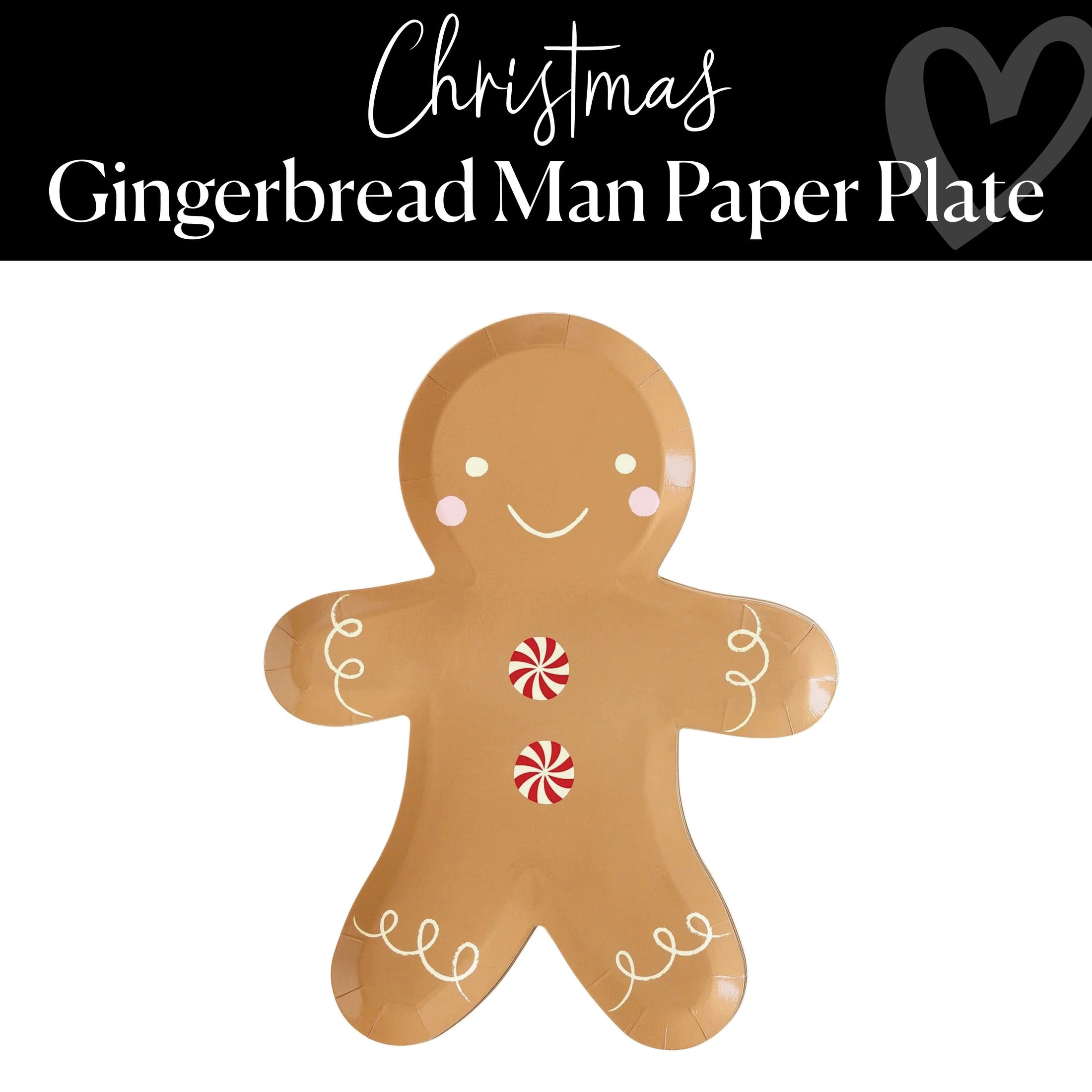 Gingerbread Man Paper Plate | Christmas | Paper Goods | Schoolgirl Style