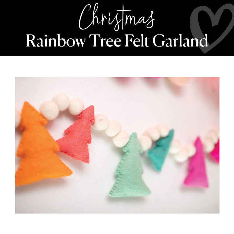 Rainbow Tree Felt Garland │ Christmas Decor │ Schoolgirl Style