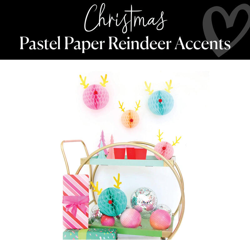 Pastel Paper Reindeer Accents│Christmas Decor│Schoolgirl Style