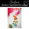 Rainbow Lightbulb Felt Garland │ Christmas Decor │ Schoolgirl Style