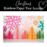 Rainbow Paper Tree Accents │ Christmas Decor │ Schoolgirl Style