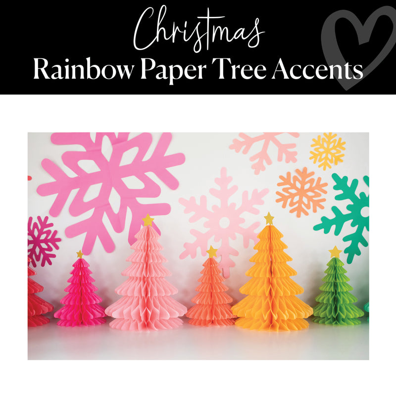 Rainbow Paper Tree Accents │ Christmas Decor │ Schoolgirl Style