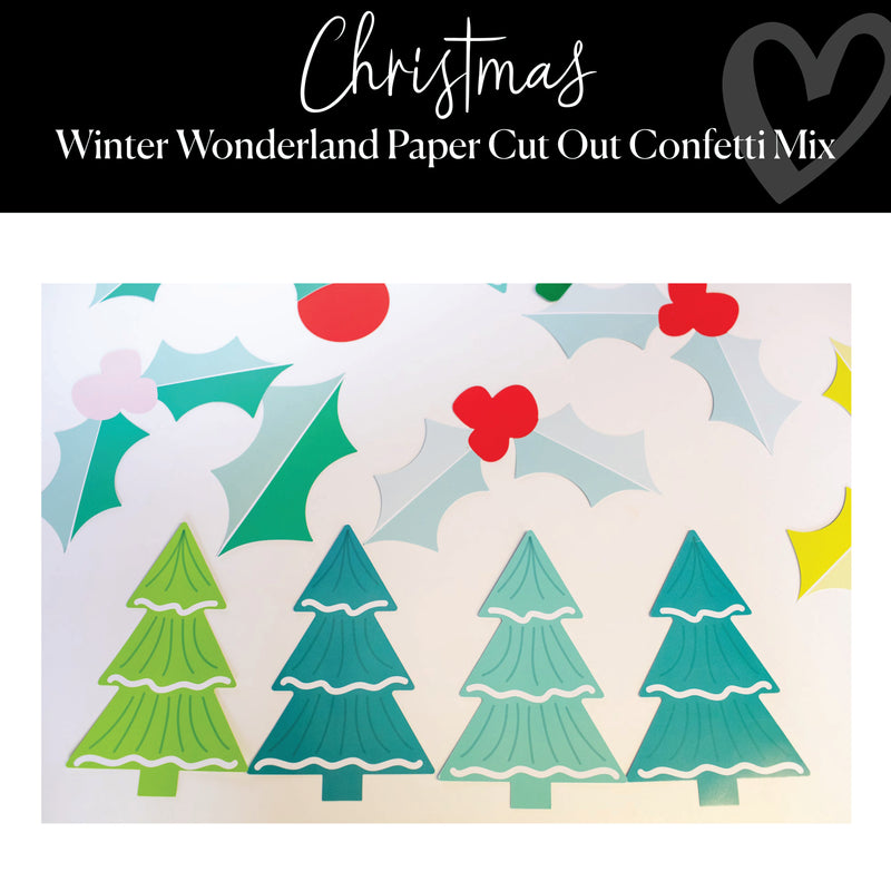 Winter Wonderland Paper Cut Out Confetti Mix │ Christmas Decor │ Schoolgirl Style