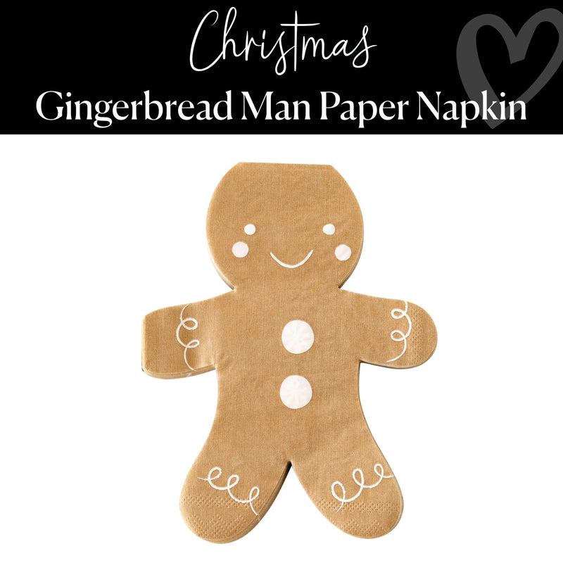 Gingerbread Man Paper Napkin | Christmas | Paper Goods | Schoolgirl Style