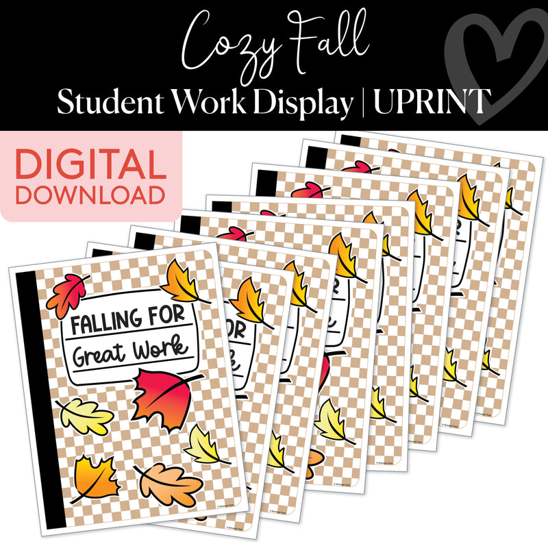 Student Work Displays | Cozy Fall | Printable Classroom Decor | Schoolgirl Style