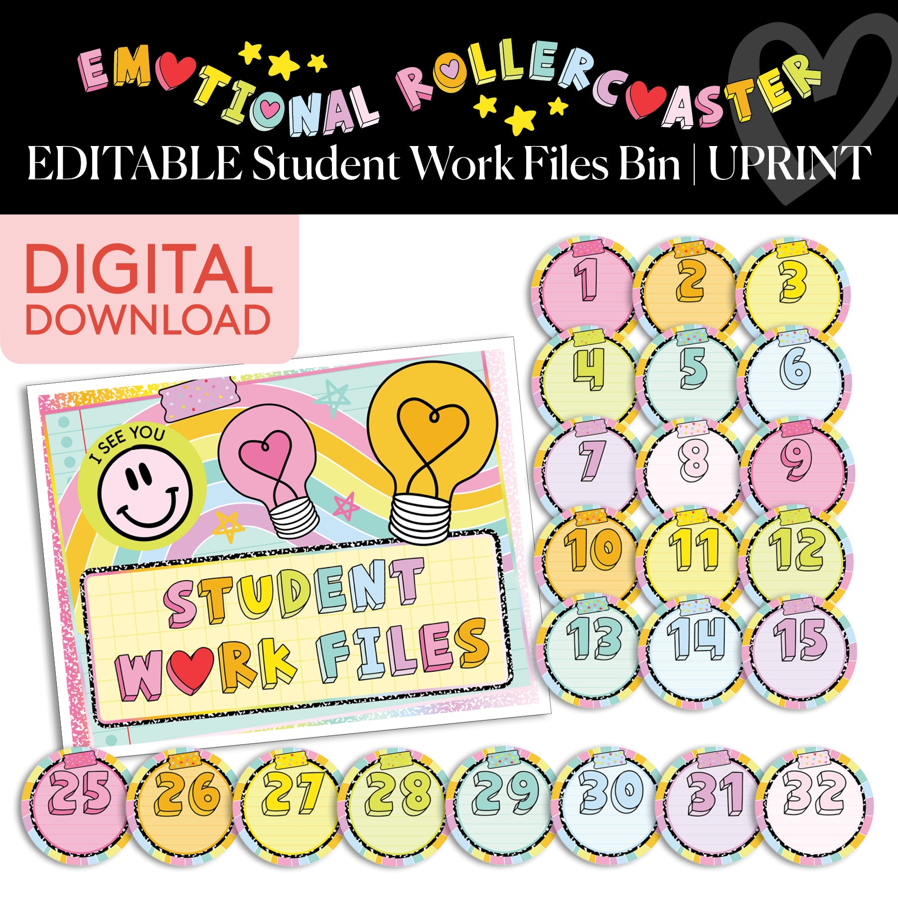 Printable Bright Student Work Files | Emotional Rollercoaster ...
