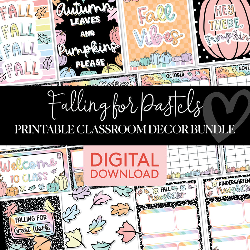 printable fall classroom decor