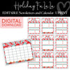 Classroom Newsletters and Calendar Sheet | Holiday Fa La La | Christmas | Printable Classroom Decor | Schoolgirl Style