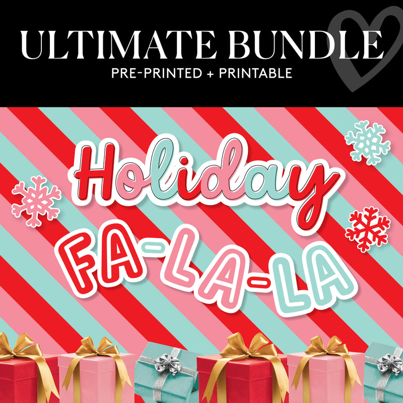 Holiday Fa La La | Christmas | Ultimate Classroom Decor Bundle | Decor to Your Door and UPRINT