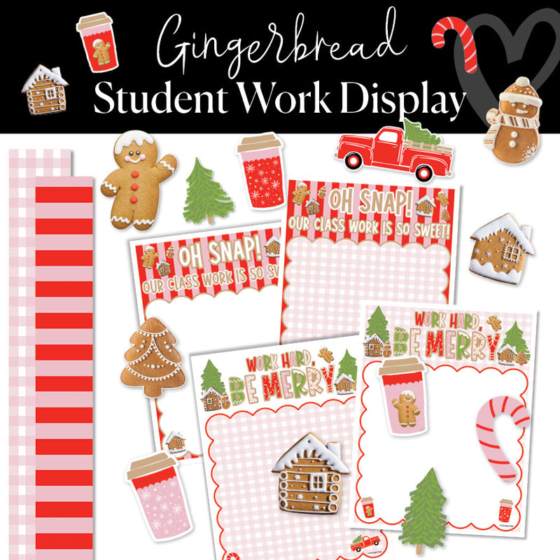 Gingerbread Bulletin Board Set Full UPRINT Bundle by UPRINT