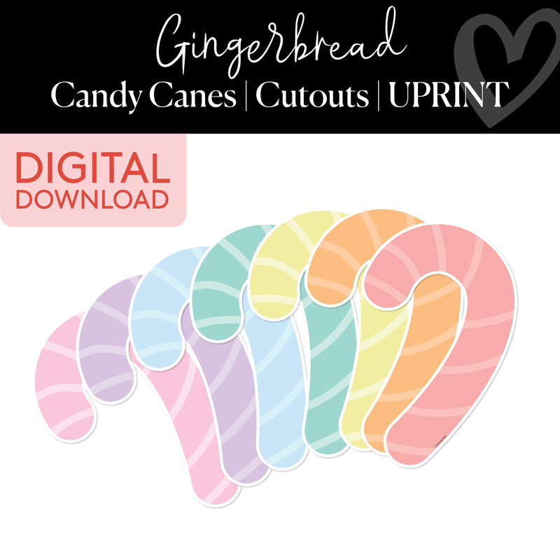 pastel candy cane classroom cutouts