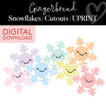 pastel snowflake classroom cutouts