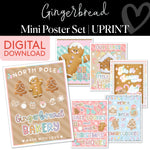 Mini Classroom Posters | Pastel Gingerbread | Christmas | Printable Classroom Decor | Schoolgirl Style