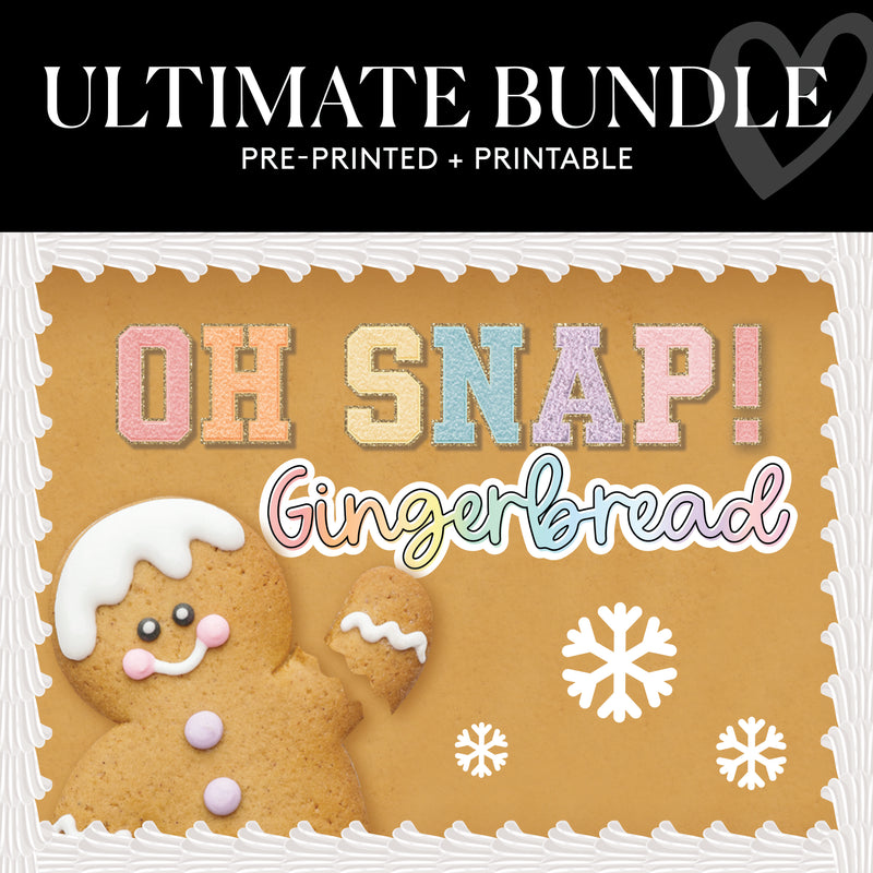 Oh Snap Gingerbread | Pastel Gingerbread | Christmas | Ultimate Classroom Decor Bundle | Decor To Your Door and UPRINT | Schoolgirl Style