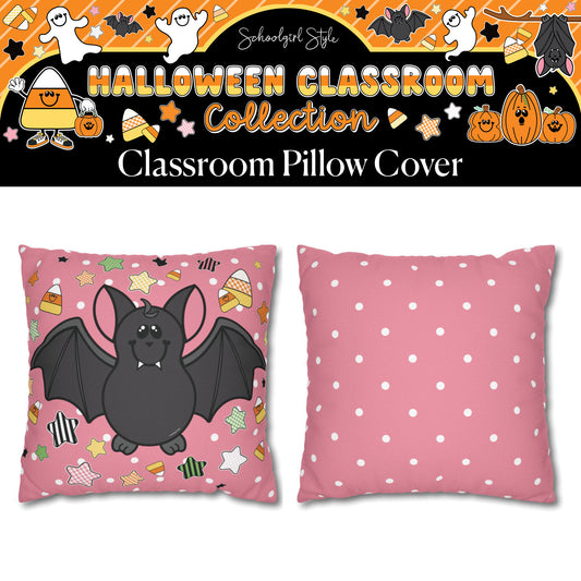 Bat Cutie Halloween Classroom Pillow Cover | 90s Teacher