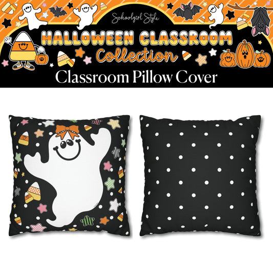 Sweet Little Ghost Halloween Classroom Pillow Cover | 90s Teacher