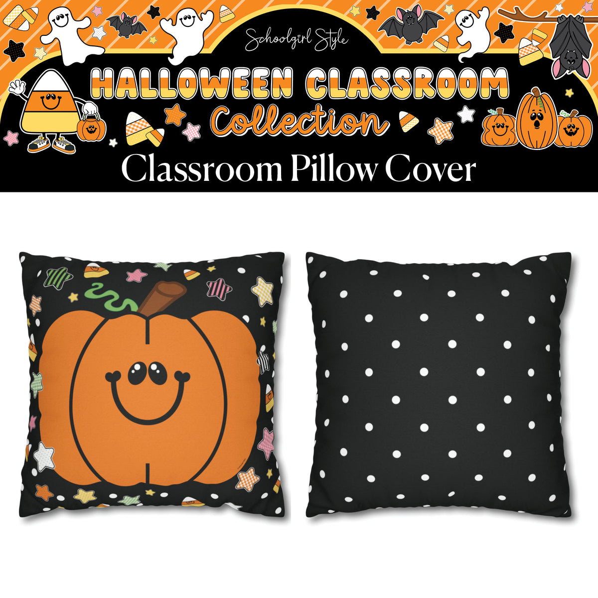 Pumpkin Cutie Halloween Classroom Pillow Cover | 90s Teacher