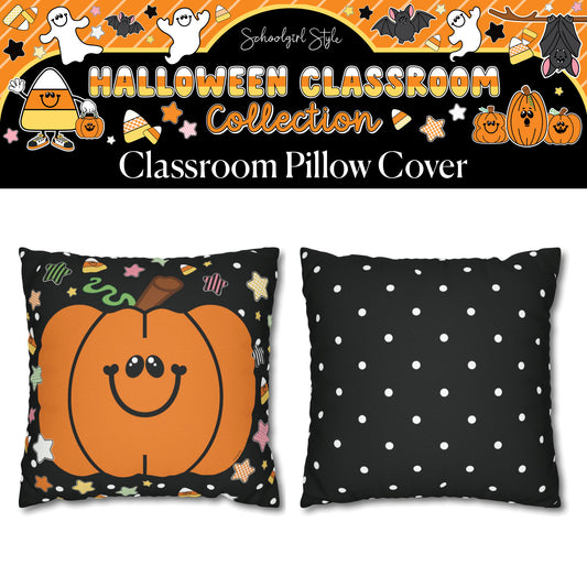Pumpkin Cutie Halloween Classroom Pillow Cover | 90s Teacher