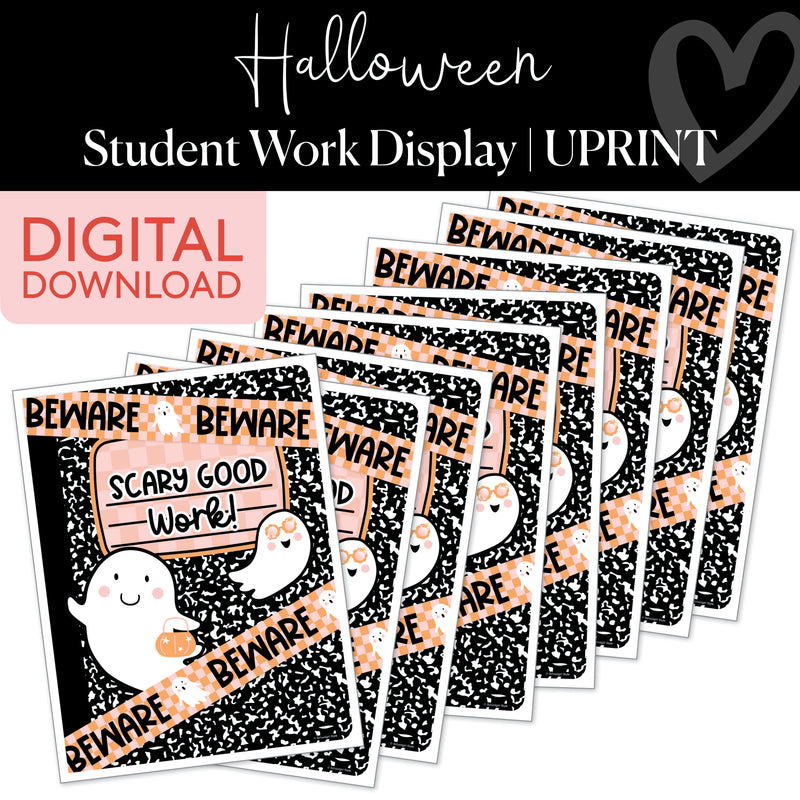 Student Work Displays | Halloween | Printable Classroom Decor | Schoolgirl Style