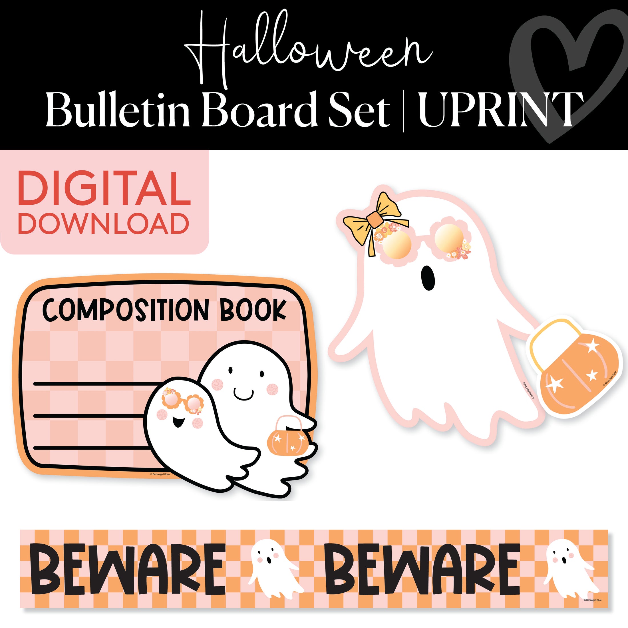 halloween classroom door decor set