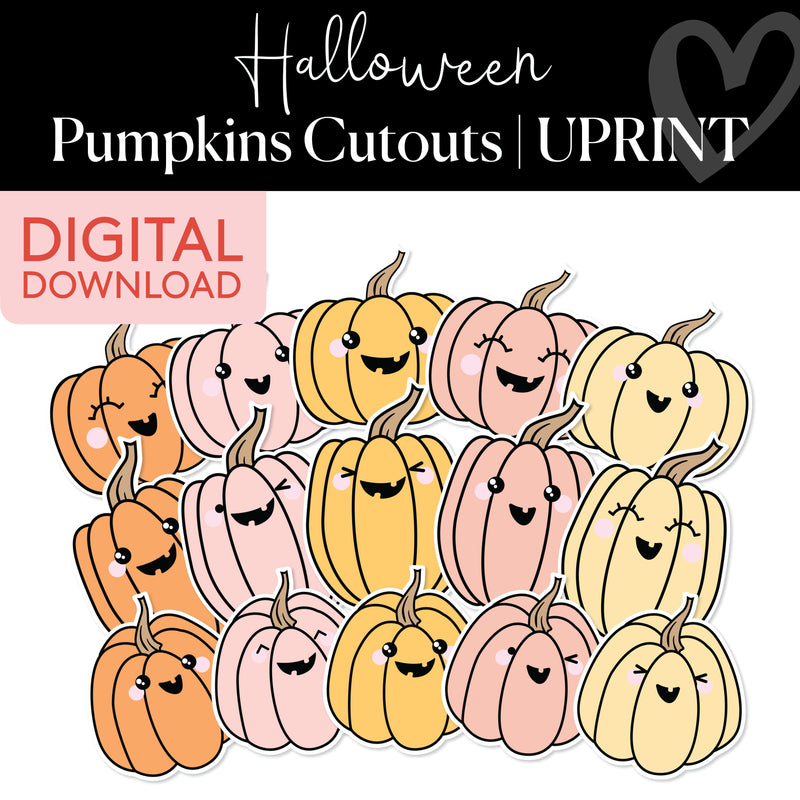 Pumpkins | Classroom Cut Outs | Halloween | Printable Classroom Decor | Schoolgirl Style