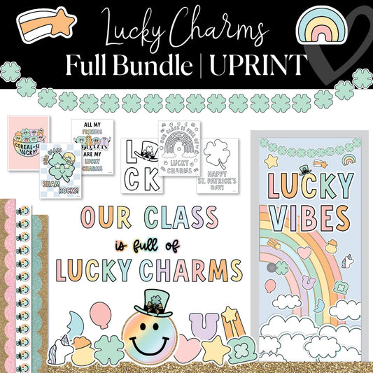 St. Patricks day classroom decor printable bundle 