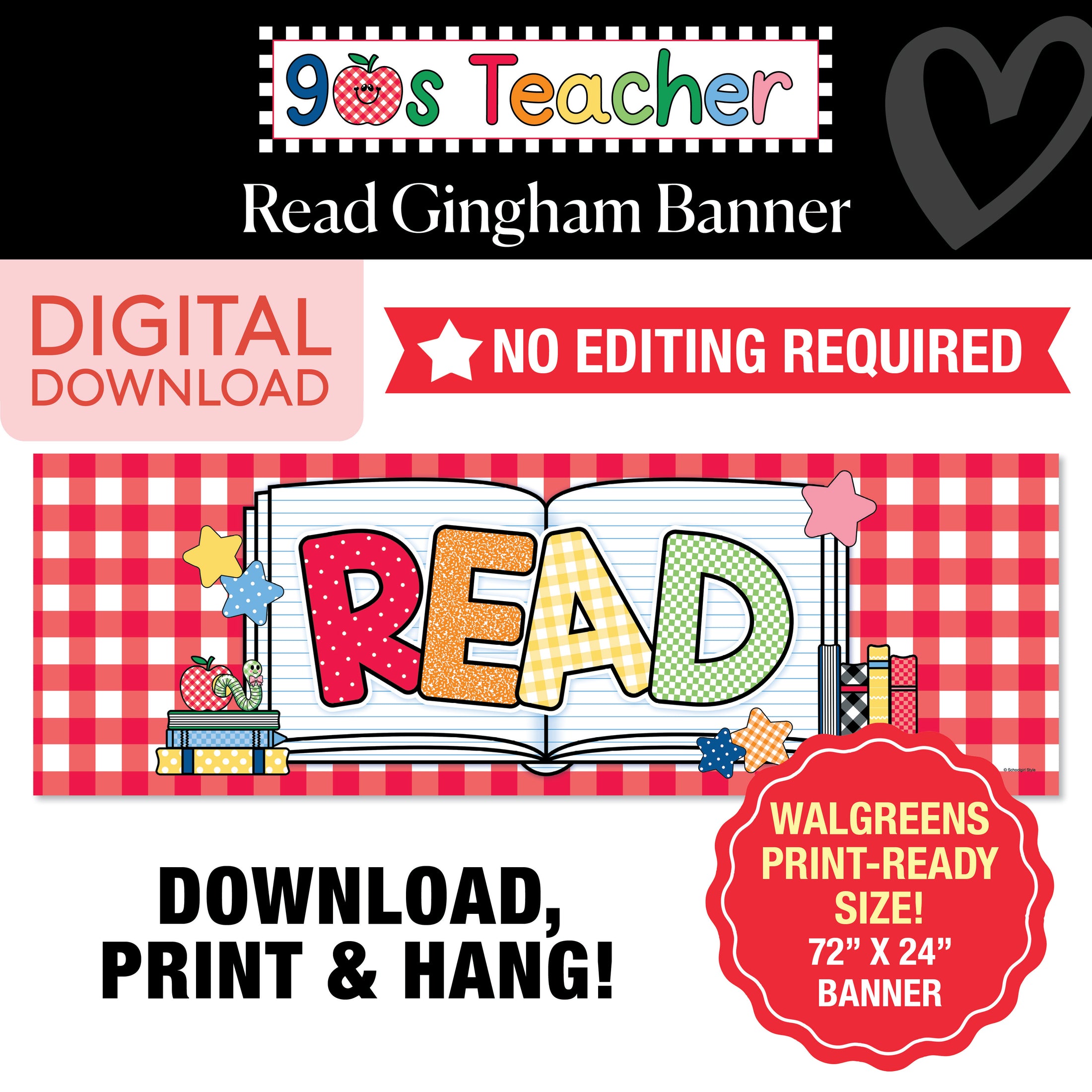 Read Walgreens Ready Kraft Style Banner | 90s Teacher