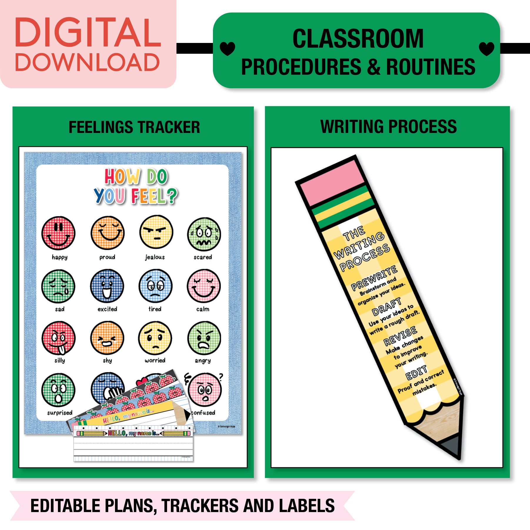 Printable Ultimate Classroom Management and Organization Bundle | 90s Teacher