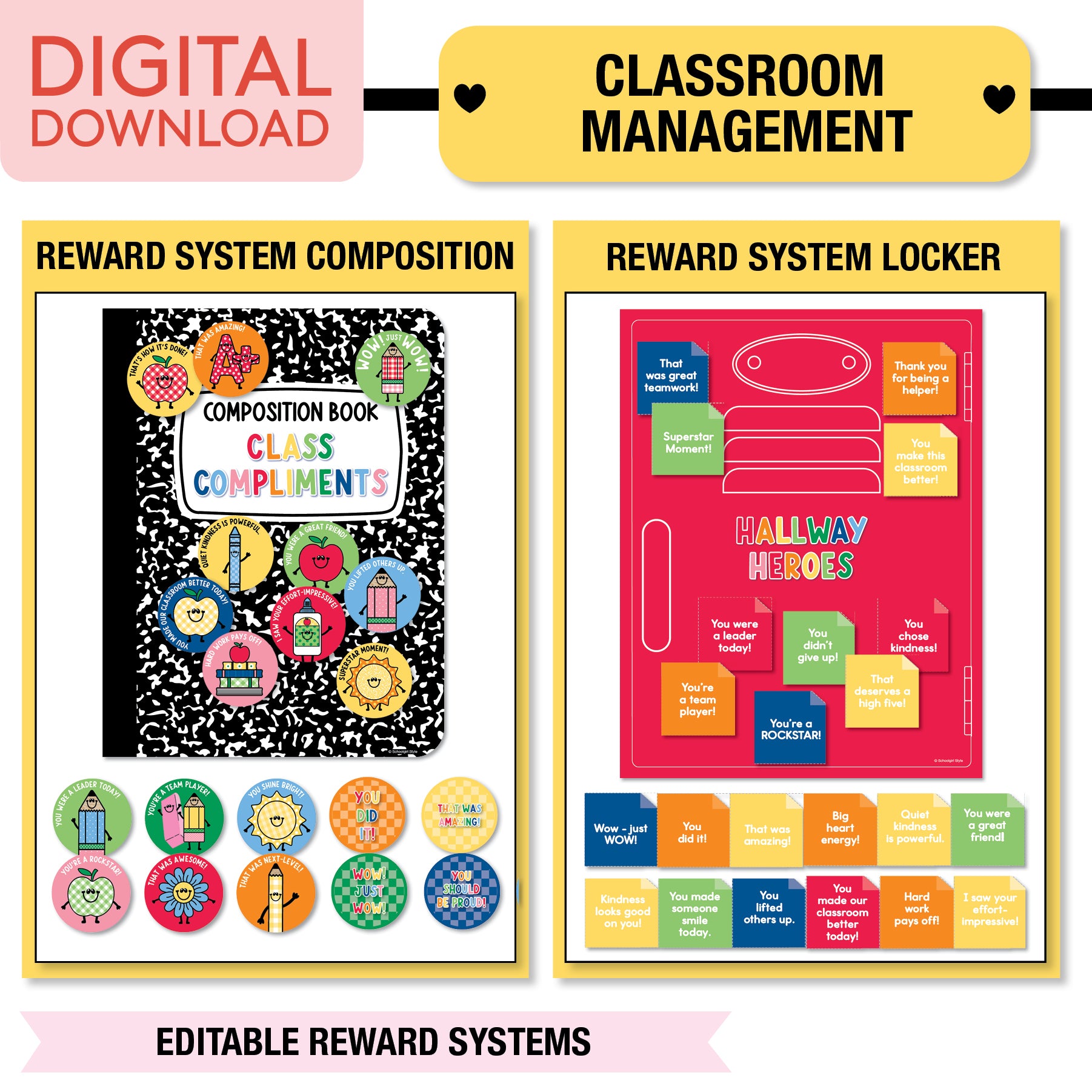 Printable Ultimate Classroom Management and Organization Bundle | 90s Teacher