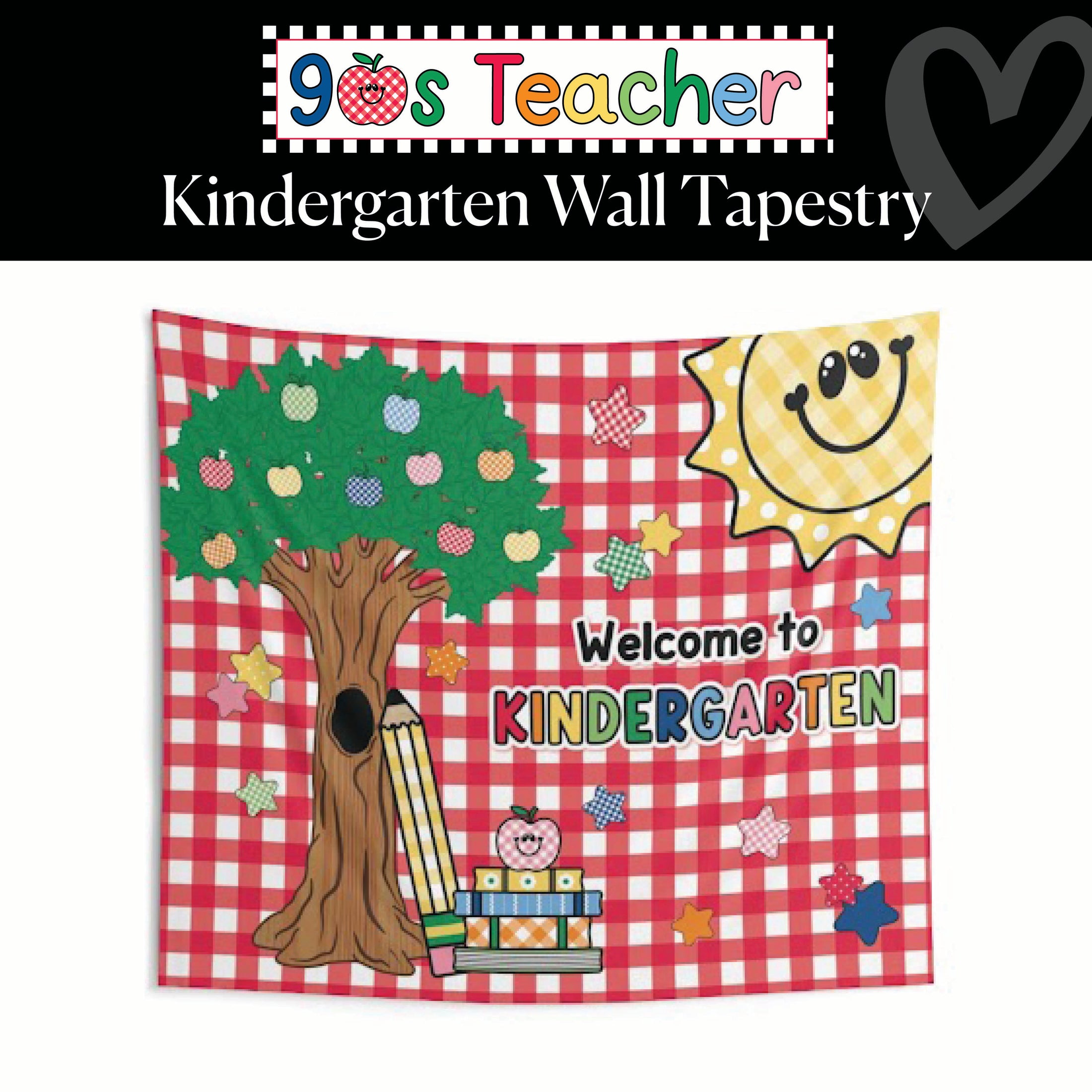 Welcome to Kindergarten Classroom Wall Tapestry | 90s Teacher