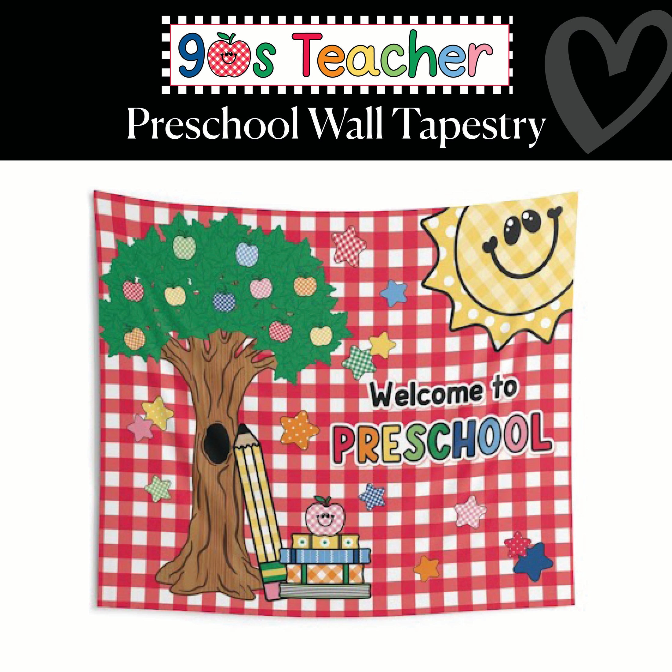 Welcome to Preschool Classroom Wall Tapestry | 90s Teacher