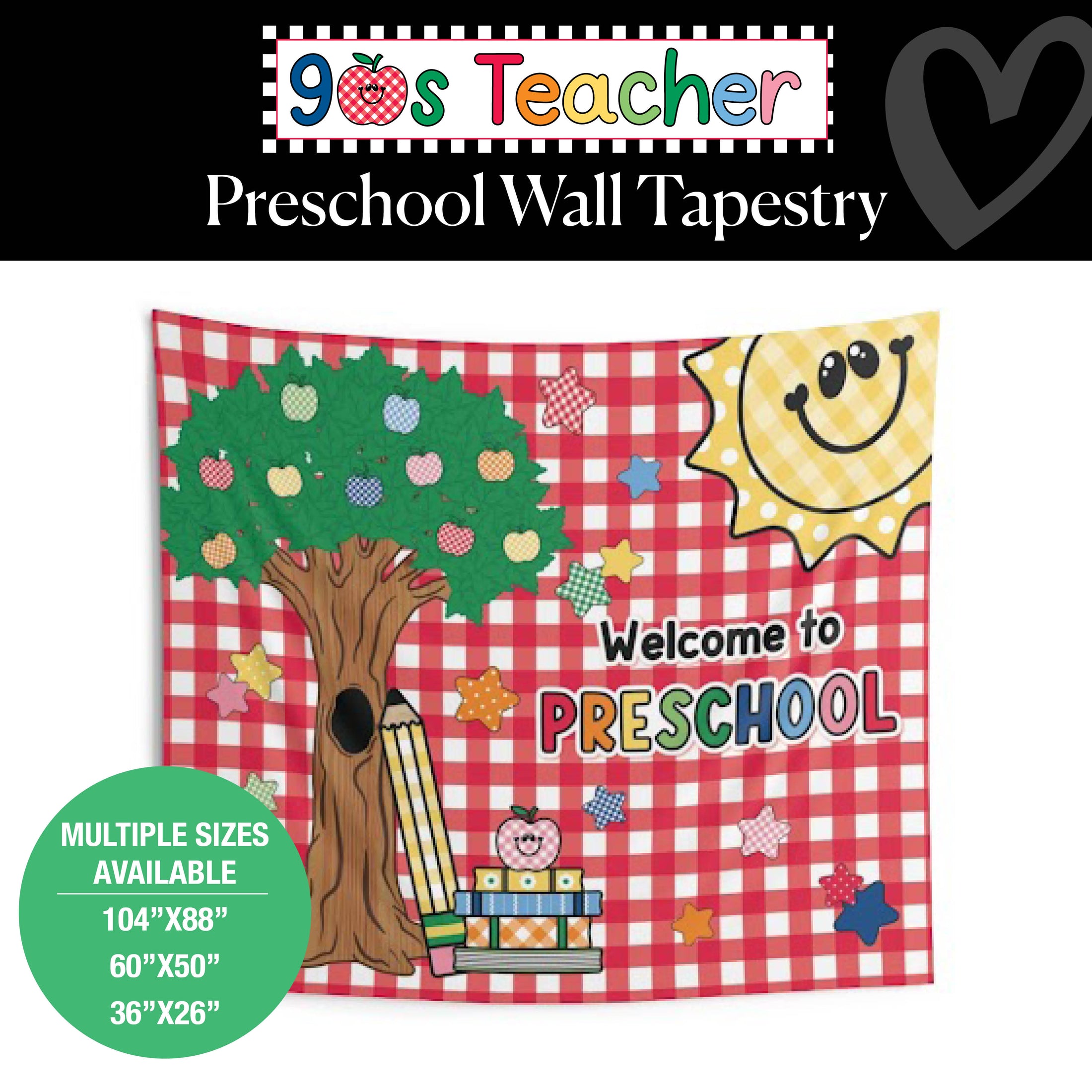 Welcome to Preschool Classroom Wall Tapestry | 90s Teacher