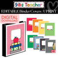 Load image into Gallery viewer, Printable Retro Editable Binder Covers | 90s Teacher

