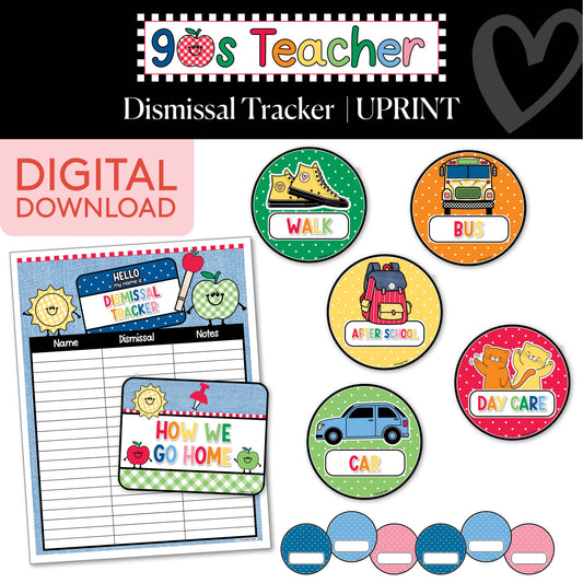 Printable Retro Dismissal Tracker | 90s Teacher