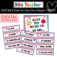 Load image into Gallery viewer, Printable Editable Find Our Class Retro Door Display | 90s Teacher
