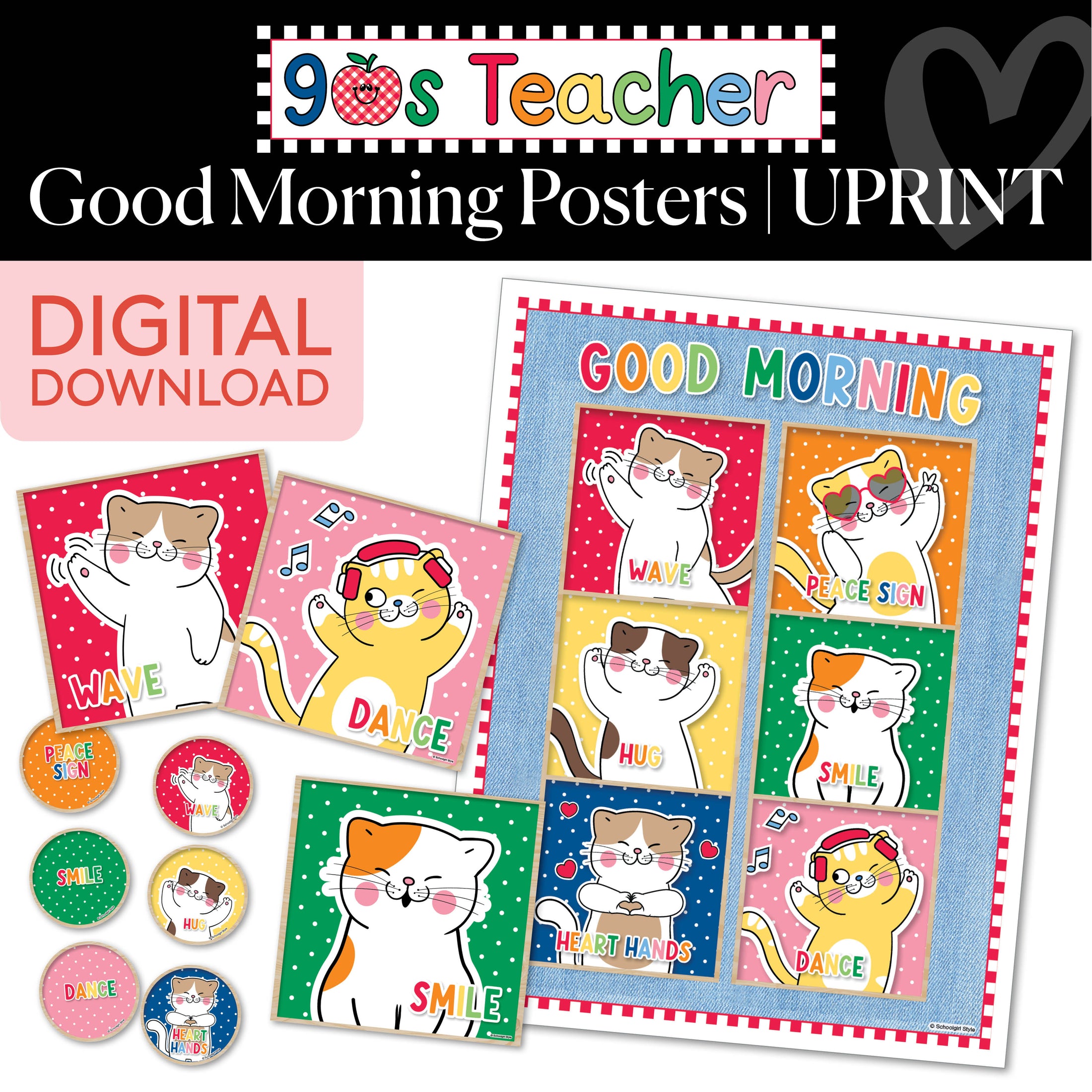 Printable Retro Good Morning Posters | 90s Teacher