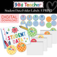 Load image into Gallery viewer, Printable Retro Student Data Folder Labels | 90s Teacher
