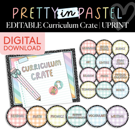 Printable Pastel Curriculum Crate | Pretty In Pastel