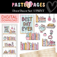 Load image into Gallery viewer, Printable Boho Pastel Door Decor Set | Pastel Pages
