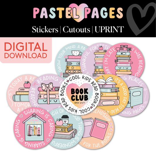 Boho Pastel Stickers Printable Bulletin Board Cutouts | Pastel Pages