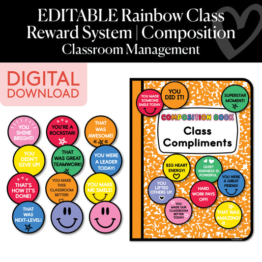 Printable Rainbow Class Reward System | Composition
