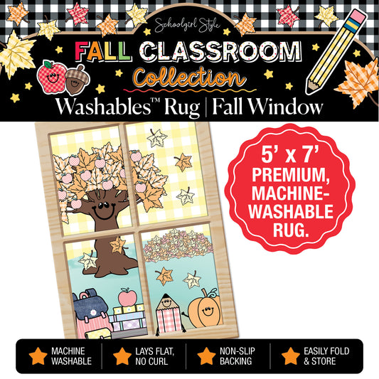 Pastel Fall Window Classroom Mat by Schoolgirl Style